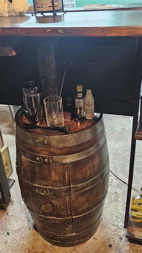 The Studio/Bar is officially ready... time to celebrate #diy #homebrew #cigar #ehtaylor