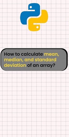How to calculate mean, median and standard deviation( python for beginners ) #shorts #ytshorts
