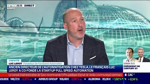 Luc Leroy (Full Speed Automation) : Ancien directeur de l'automatisation chez Tesla, le Français Luc Leroy a co-fondé la start-up Full Speed Automation - 29/06