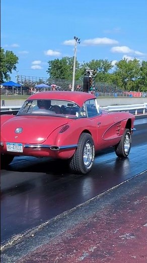 1959 Corvette Gasser Having Fun At The Track