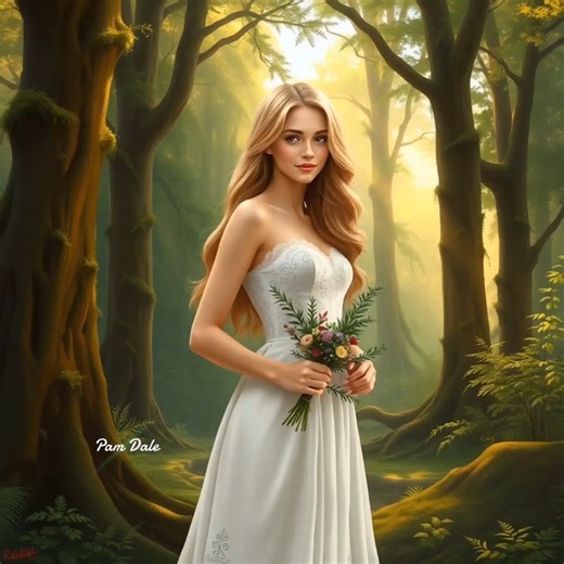 3.8K views · 227 reactions | A beautiful young woman with long, wavy hair in a serene forest. | Pam's Gifs and Videos | Facebook