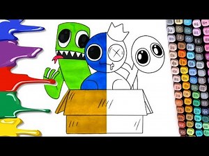How To Draw and Color Rainbow Friends 🌈 Step by Step