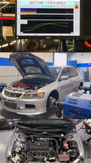Roni A on Instagram: "Armen’s Evo 9 on the dyno after a plethora of upgrades, including our cylinder head/cam package, Fuel system upgrade, and a Link ECU G4X plug in with ALL the failsafes an a keypad! .Flex fuel tuned in house on Link ECU ✅ GSC S2’s ✅ .Turbosmart 24 psi WG ✅ .ID1050x’s ✅ .Walbro 450 ✅ 403/372tq at 28 psi on E85 ☑️ 369/343tq at 24 psi on 91 octane ☑️"