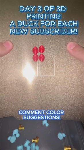 Day 3 of 3d printing a Duck for every subscriber. #3dprinting