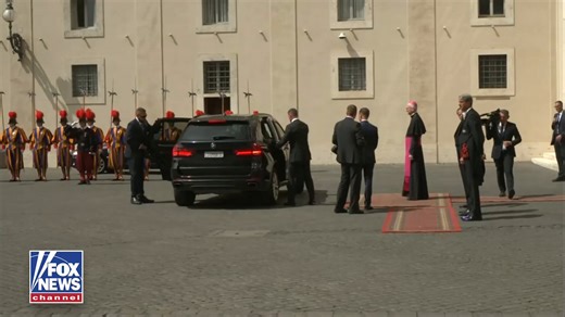 JUST IN: Marco Rubio steps into the Vatican as high-level talks get underway between the United States and the Holy See.The Secretary of State is set to meet with Pope Leo and Cardinal Parolin as diplomatic conversations pick up inside.