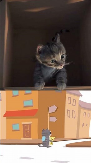 Animated Little Kitten Cute Kitten Cat Adventure #cartoonvideo #cartoonsforkids