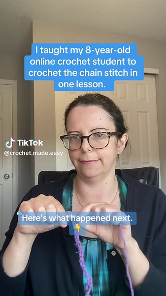 Teaching Crochet Chain Stitch to Beginning Students