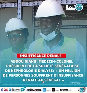 Abdou Niang, Médecin-Colonel, président de la Société sénégalaise de Néphrologie Dialyse: « Un million de personnes souffrent d'insuffisance rénale au Sénégal »