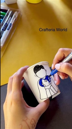 Paper cup changing expressions craft | DIY paper cups craft | #diy #papercrafts #trend #origami