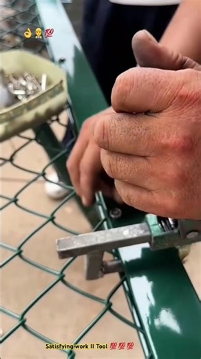 Wire mesh fence installing precision