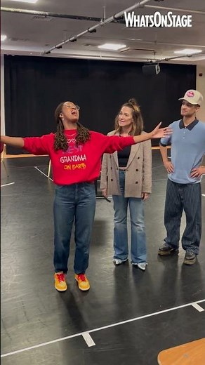 Titus Burgess, Shoshana Bean, Joy Woods and Jordan Fisher rehearse "Opening: The New World" #Theatre