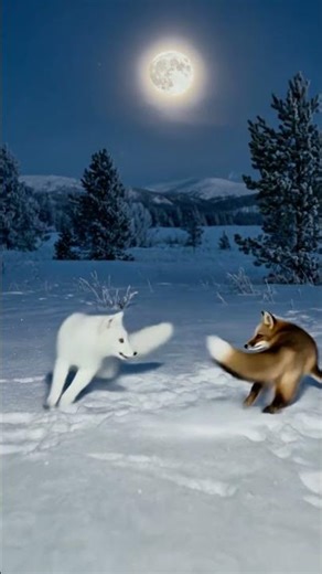 Romantic Lovestory between an Arctic Fox and a Red Fox | Valentine's Day AI Short Film | Kling 3.0