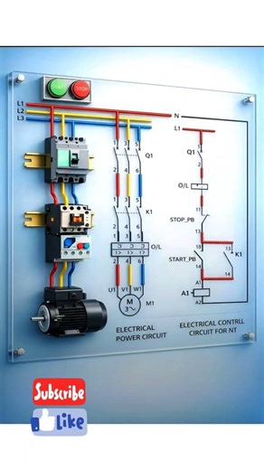 Three Phase Motor Control Panel#electricalengineering #nea #industrialelectrician