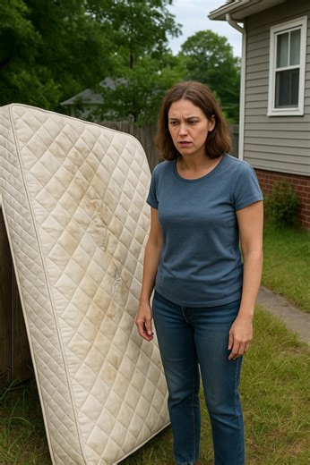 😵😲I kicked my husband out after his betrayal and thought I would never see him again. But one day he returned — not for his things, not for the photographs, but only for the old mattress I had thrown away along with his junk. At first, I thought he had gone mad. But when I looked into his eyes — there was no remorse, no love, only desperate panic. He ran around the yard shouting: “Where is the mattress?” I just smirked and told him it had long been at the dump. At that moment, I thought it was