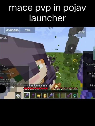 mace pvp in pojav launcher #minecraft #bestminecraftclips #pojavlauncher #shorts #shortsminecraft
