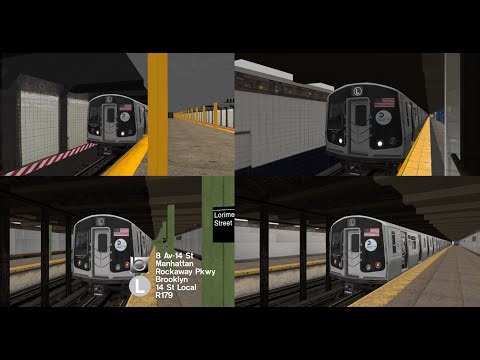 OpenBVE NYC Subway BMT Operation: R179 (L) Train to Rockaway Pkwy