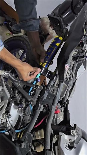 #shorts || MODIFIED INSTALL NOS🚀 IN R15M / V4 YAMAHA R15 || #theindrider