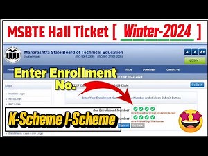 🔴MSBTE Latest Updates: Msbte Exam Hall Ticket Out for Winter 2024