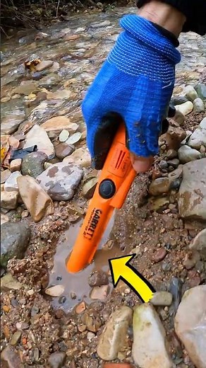 Fantastic Discovery in the River with the metal detector #viralshorts #metaldetecting #treasure