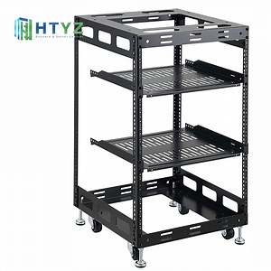[Hot Item] 19 Inch Studio Rack with 1u & 2u Shelves and 4 Casters or Wall Mount