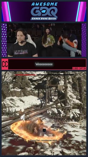 WEEEEEEEEEEEE! Runner - Hazeblade Game - Wuchang: Fallen Feathers #AGDQ2026 is live ALL WEEK supporting @preventcancer! Only a few days left, so catch us at gdq.gg/live and youtube.com/c/GamesDoneQuick as we push towards $1,000,000! #speedrunning #gamesdonequick #GDQ #speedrun | Games Done Quick