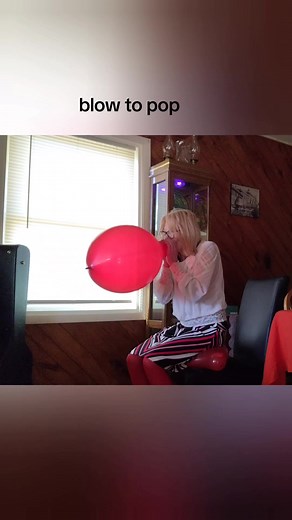 blow to pop & sit pop red balloons #balloonpop