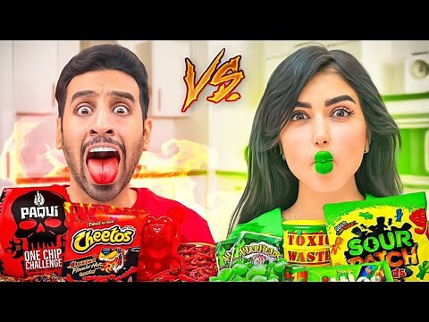 قررنا نجرب الاكل الحار ضد الاكل الحامض | ندمنا !!