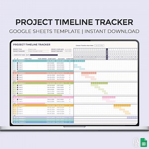 Project Timeline Tracker - Gantt Chart - Task Tracker - to Do - Project Management - Excel and Google Sheets Template - Instant Download - Etsy