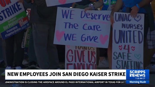 San Diego health workers demand change at Kaiser rally