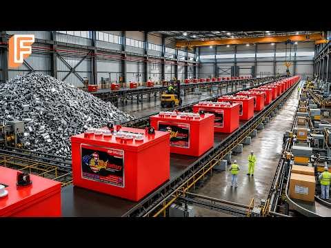 How Lead Acid Batteries Are Manufactured Inside Massive Industrial Factory