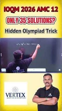 IOQM 2026 & AMC 12 Algebra Challenge | Find All Integer Solutions | Hidden Olympiad Trick