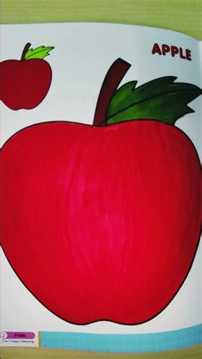 Apple Fruit Coloring Step by Step
