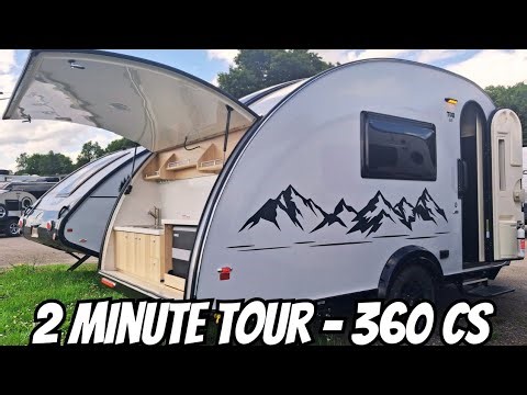 2 minute teardrop tour ‪@nucamprv‬ 360 CS clamshell camper
