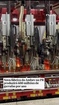 Nova fábrica da Ambev no PR produzirá 600 milhões de garrafas por ano