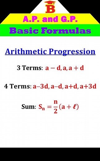 A.P. and G.P. Basic Formulas