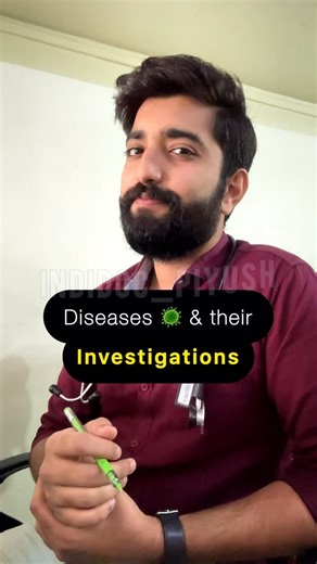 Dr. Piyush Patil | Health & Medicine on Instagram: "MBBS, BHMS, BAMS, BUMS Freshers: Don’t Miss These Investigations 🚨 . Symptoms are useless without the right investigations. If you’re a MBBS, BHMS, BAMS or BUMS fresher / intern, this reel will save you from embarrassment during postings. 📌 Disease → Symptoms → Investigations 👉 Save this reel 👉 Share with your batchmates • MBBS investigations • Disease investigation list • Symptoms to diagnosis • Clinical investigations for disease • How to