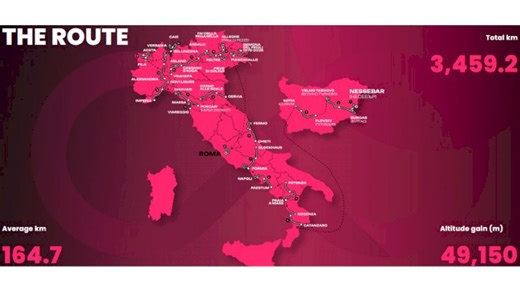 Giro d'Italia 2026 Route Map, Details - FloBikes