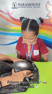 12M views · 6.1K reactions | Science experiment Dancing Salt! Experience the transformation of salt with your kids and see how salt dances. #kindergarten #activity #kids #school #teacher #student #pissurat | Paramount International School | Facebook