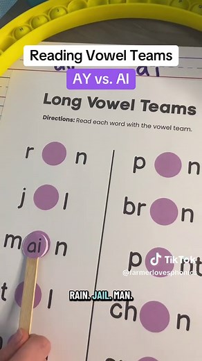AY vs. AI Vowel Teams: Fluency Practice for Kids