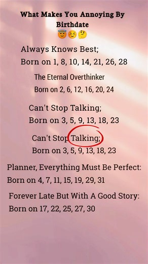 😱What Makes You Lovably Annoying According to Your Birthdate