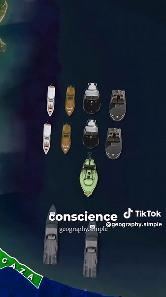 La Flotilla de la Libertad entra en la Zona Amarilla de Gaza