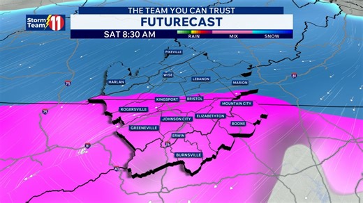 Trending more towards ice for the Tri-Cities this weekend