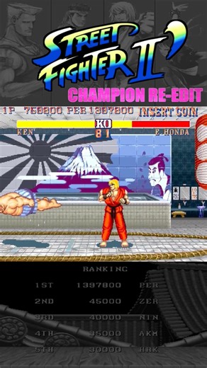 Ken x E.Honda | STREET FIGHTER II' CHAMPION RE-EDIT #sf2 #streetfighter #retrogames #shorts #スト2
