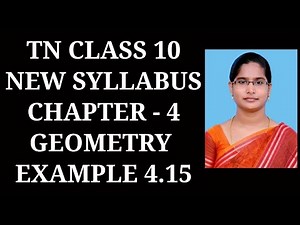 10th Maths Ch - 4 Geometry | Example - 4.15 | Samacheer One plus One channel