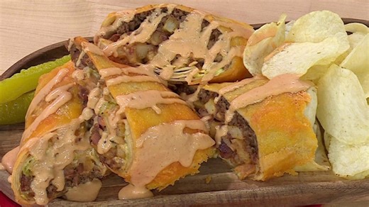 Guy Fieri Talk Super Bowl Ad, Makes Bacon Cheeseburger Burrito