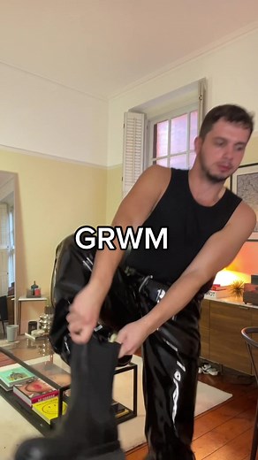 Grwm - bring my my vinyl trousers #fashion #mensfashion #grwmmen #gmbh #vinyltrousers