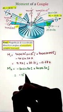 Determine Resultant Couple Moment | Statics Example