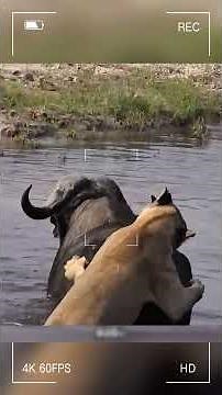 The buffalo was saved thanks to a hippopotamus #animalfacts #animals #wildanimals
