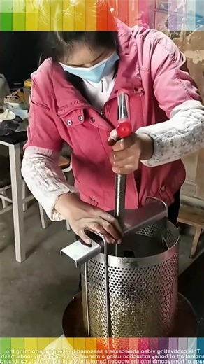 Amazing Beekeeper Skills: Traditional Honey Press Process