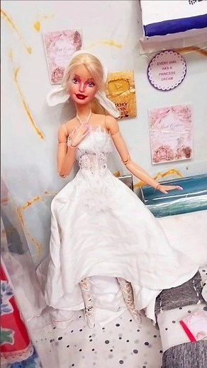 styling my barbie in a cowgirl outfit 🤍✨️ | #shorts #barbie #diy #dress #cowgirl